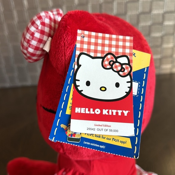 Hello Kitty Red Gingham Heart Build A Bear with tags LIMITED EDITION - Picture 4 of 7